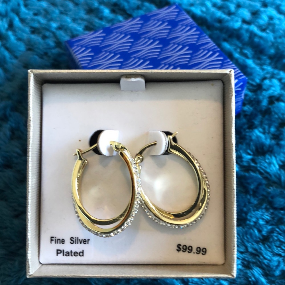 Crystal hoop earrings